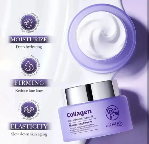 Crema Facial Colágeno Hidratante Antiage 50ml Bioaqua Todo Tipo De Piel Día/noche