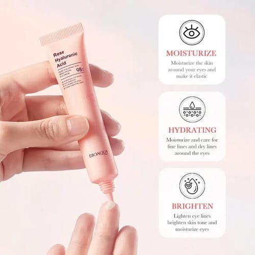 Contorno Ojos Bioaqua Rosas Y Ácido Hialurónico 20g Todo Tipo De Piel Día/noche