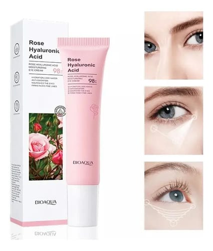 Crema Contorno De Ojos Con Extracto De Rosas Y Acido Hialurónico Bioaqua Todo Tipo De Piel Día/noche