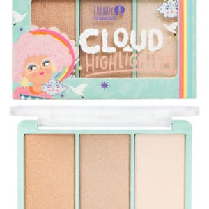 Trendy Iluminador En Trío Cloud Tono Del Maquillaje Rosa Tor Rosa Tornasol Dorado Plateado.