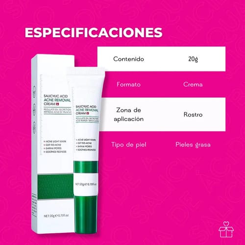 Crema Ácido Salicílico Bioaqua Control Acné Piel Grasa