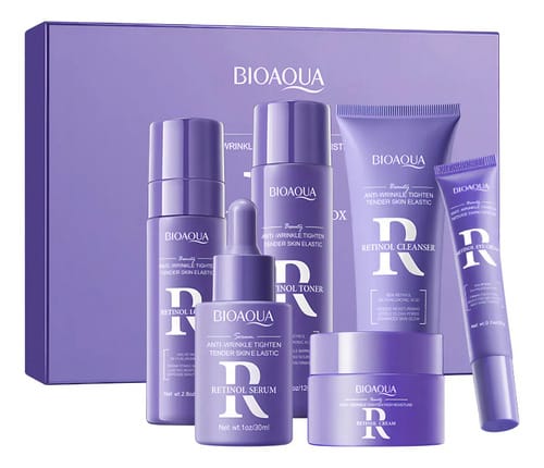 Kit Facial Retinol Antienvejecimiento Vitamina A Bioaqua 6 En 1