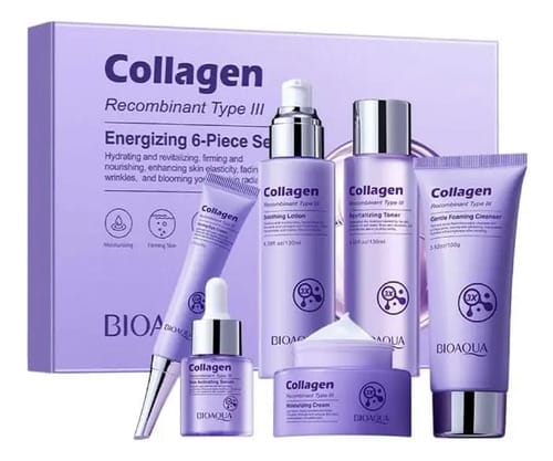 Kit De 6 Piezas Colageno Rejuvenecedor Skincare De Bioaqua