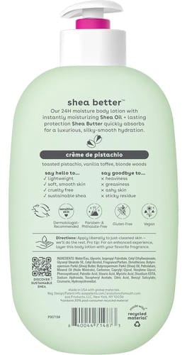 Eos Shea Better Loción Corporal Pistacho Cream 473 Ml | Hidratación 24 Horas Con Manteca De Karité Natural, Aroma De... Crema De Pistachio
