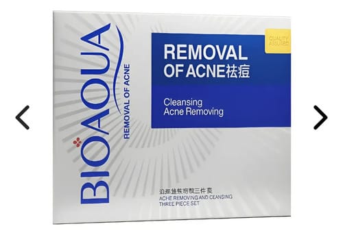 Kit Antiacné Bioaqua X3 En Caja De Lujo | Control Sebo