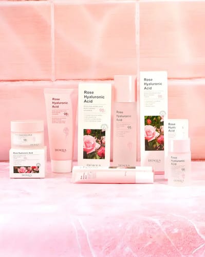 Kit Skincare Bioaqua Agua De Rosas Con Ácido Hialurónico