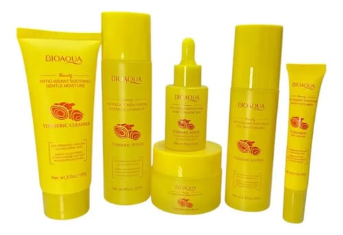 Kit De Skincare Facial De Cúrcuma Bioaqua - Antioxidante