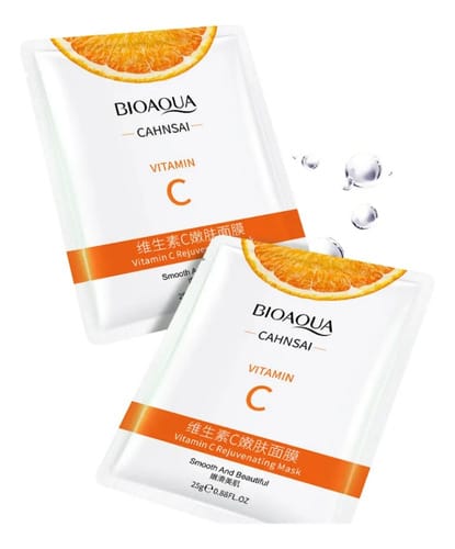 Kitx6 Velo Mascarilla Hidratante Bioaqua Vitamina C Todo Tipo De Piel