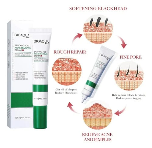 Crema Ácido Salicílico Bioaqua Control Acné Piel Grasa Grasa