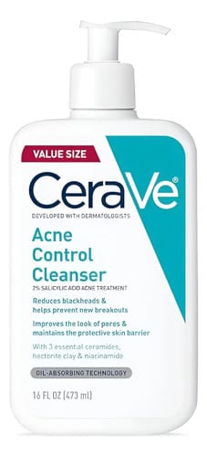 Cerave Limpiador Facial Para Acné Con Ácido Salicílico Al 2% Todo Tipo De Piel Día/noche