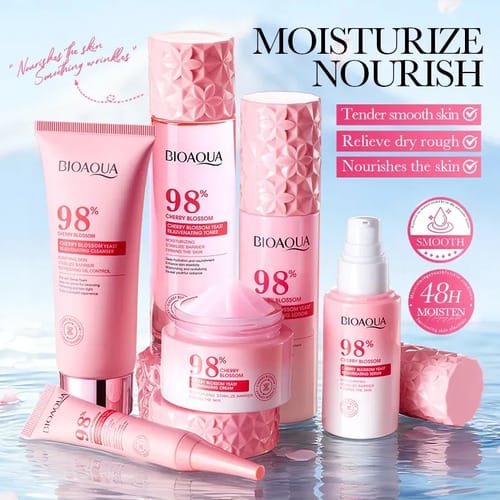 Kit Facial Revitalizante Flores De Cerezo 6pcs Bioaqua