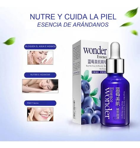 Wonder Essence Serum Bioaqua Blueberry Hidratante Rejuvenece Todo Tipo De Piel