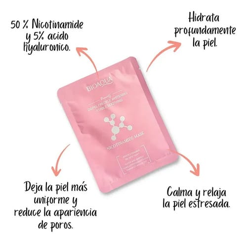 Kit X6 Velo Mascarilla Hidratante Bioaqua Niacinamida