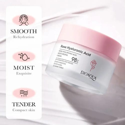 Crema Extracto De Rosas Y Acido Hialuronico Piel Sensible Momento De Aplicación Día/noche Tipo De Piel Todo Tipo De Piel