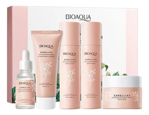 Kit Facial De Camelias Bioaqua, 5 En 1 Momento De Aplicación Noche Tipo De Piel Todo Tipo De Piel