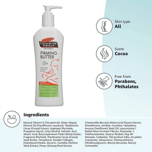 Cocoa Butter Palmers Firming Q10 Plus - 315ml - Importado
