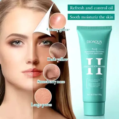 Gel Limpiador Espuma Facial Acido Hialuronico Hidrata Todo Tipo De Piel Día/noche