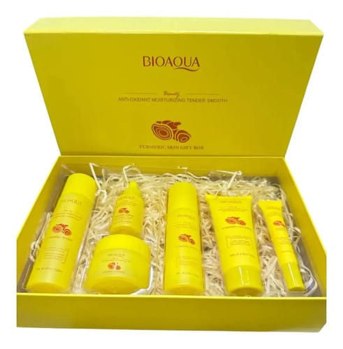 Kit De Skincare Facial De Cúrcuma Bioaqua - Antioxidante
