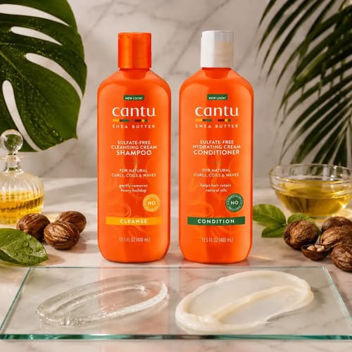 Kit Especial Para Lavado Cantu Shampoo Y Acondicionador Con Manteca De Karité
