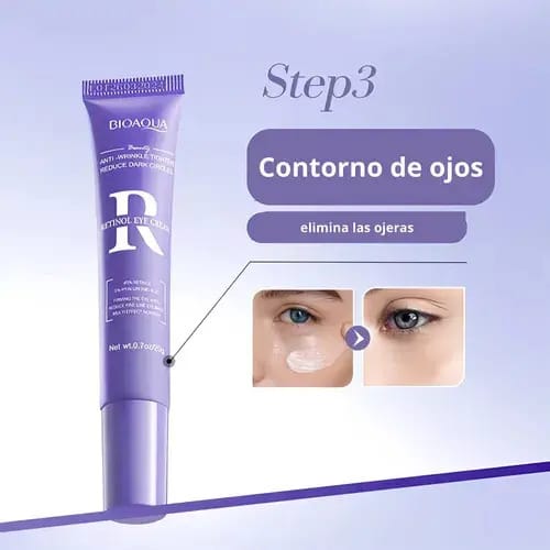 Crema Contorno De Ojos Con Retinol Anti-arrugas Bioaqua Mome Mixta Día/noche