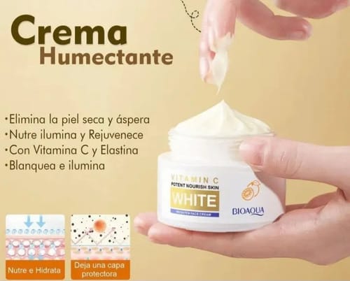Crema Aclarante Vitamina C Antimanchas Antiedad Bioaqua Seca Día/noche