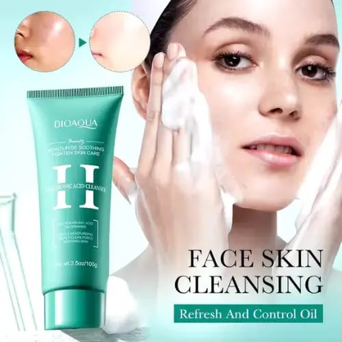 Gel Limpiador Espuma Facial Acido Hialuronico Hidrata Todo Tipo De Piel Día/noche