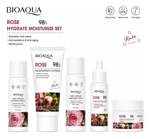 Kit Mini De Cuidado Facial Viajero Rosas Bioaqua