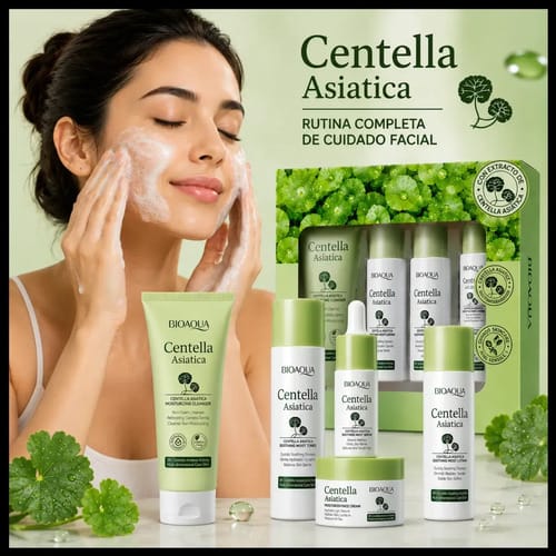 Kit Bioaqua Centella Asiática Skincare Cuidado Facial 5pzs