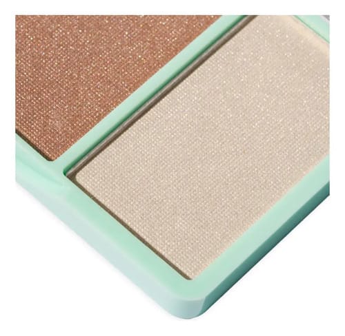 Trendy Iluminador En Trío Cloud Tono Del Maquillaje Rosa Tor Rosa Tornasol Dorado Plateado.