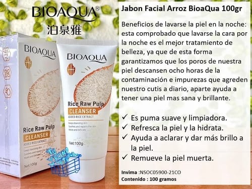 Jabon Facial Arroz Bioaqua - G Tipo De Piel Todo Tipo De Piel