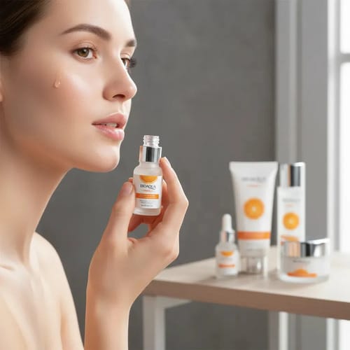 Skincare Bioaqua Set De Vitamina C Y Extracto De Naranja Para Cuidado Y De La Piel Quita Manchas Para Todo Tipo De Piel