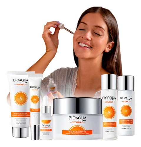 Kit Facial Bioaqua Vitamina C De Lujo 6 Piezas