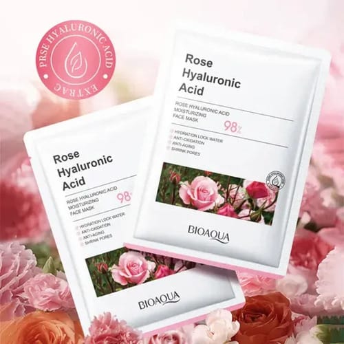 Velo Mascarilla Hidratante Rosas Y Acido Hialuronico Bioaqua Todo Tipo De Piel Día/noche