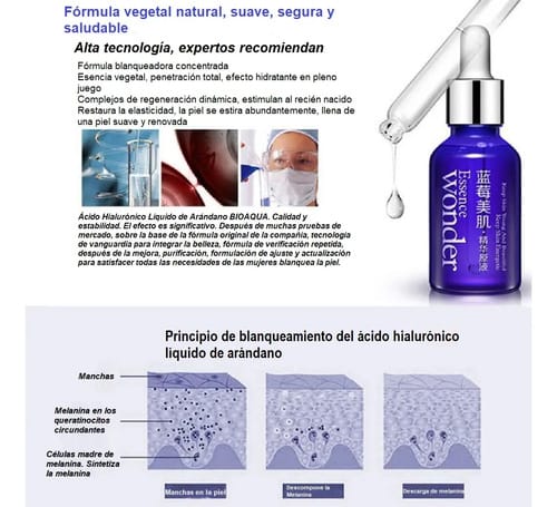Wonder Essence Serum Bioaqua Blueberry Hidratante Rejuvenece Todo Tipo De Piel