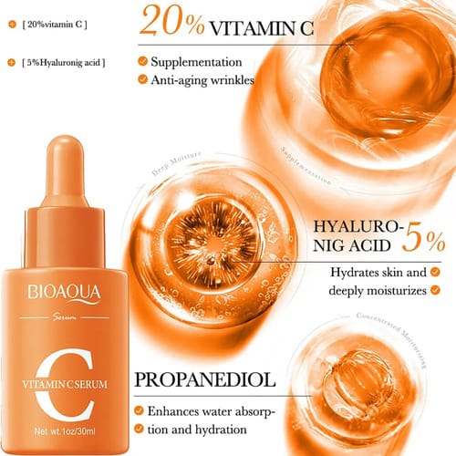 Suero Facial Vitamina C Bioaqua 30 Ml Todo Tipo Piel Todo Tipo De Piel Día