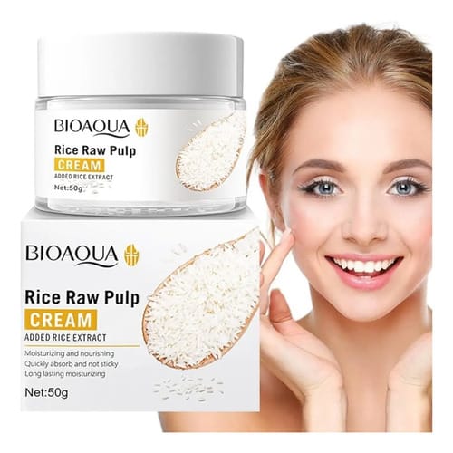 Crema Facial Nutritiva De Arroz 50g Bioaqua Día/noche Todo Tipo De Piel Día/noche