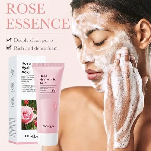Limpiador Facial De Rosas Con Acido Hialuronico Anti Edad Tipo De Piel Mixtas