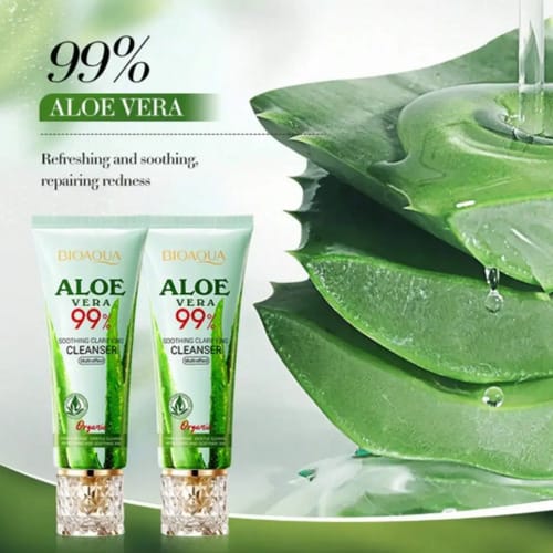 Gel Espumoso Limpiador Facial 99% Aloe Vera Bioaqua Día/noche Todo Tipo De Piel