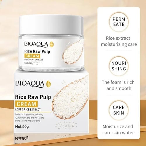 Crema Facial Nutritiva De Arroz 50g Bioaqua Día/noche Todo Tipo De Piel Día/noche