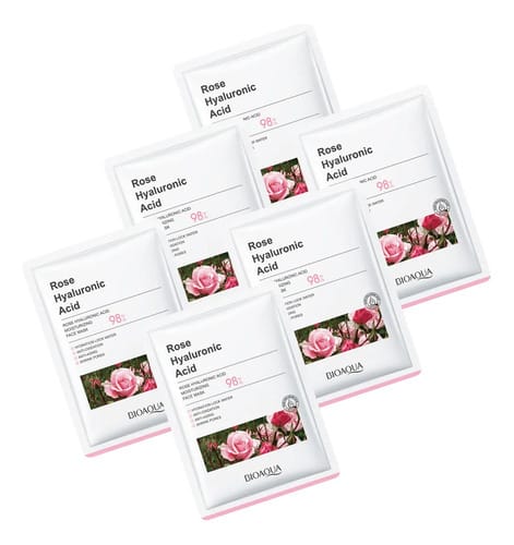 Kit X6 Velo Mascarilla Rosas Y Acido Hialuronico Bioaqua