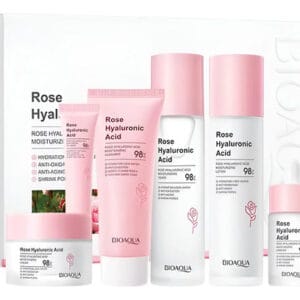 Kit Skincare Para Belleza Facial Rosas + Acido Hialuronico