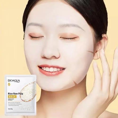 Velo Mascarilla Hidratante De Arroz Reduce Poros Bioaqua 25g Todo Tipo De Piel