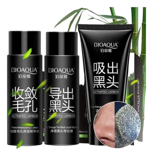 Set Facial Carbon Activado Bambu Bioaqua