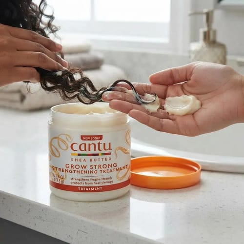 Tratamiento Capilar Cantu Grow Strong Fortalecedor Hidratación Profunda Cabello Débil Y Dañado 170g