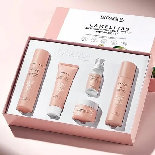 Kit Facial De Camelias Bioaqua, 5 En 1 Momento De Aplicación