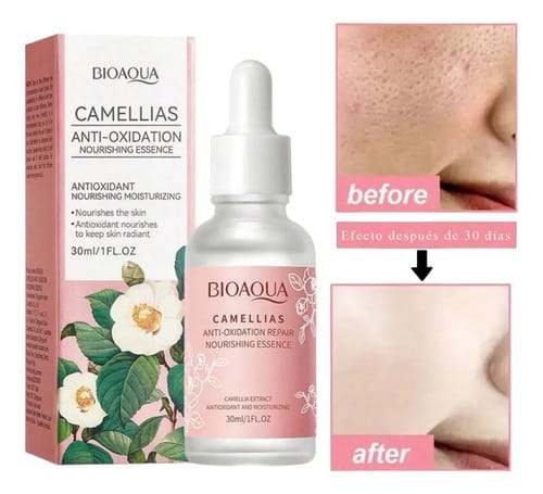 Sérum Antioxidante Bioaqua Camellia 30ml Antiarrugas Antiedad Todo Tipo De Piel Día/noche