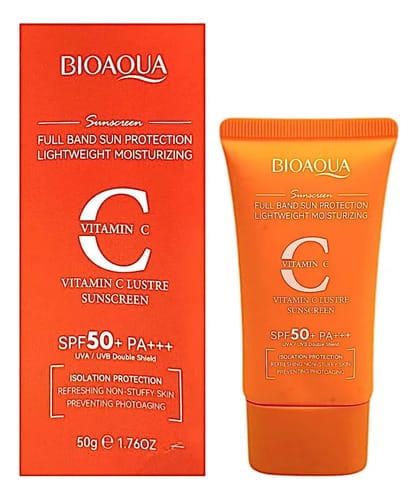 Bloqueador Solar Vitamina C Bioaqua Spr 50+ Facial 50ml
