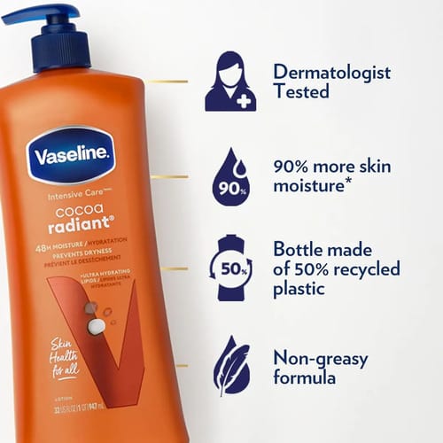 Vaseline Crema Corporal Cocoa Radiant Intensive Care Grande