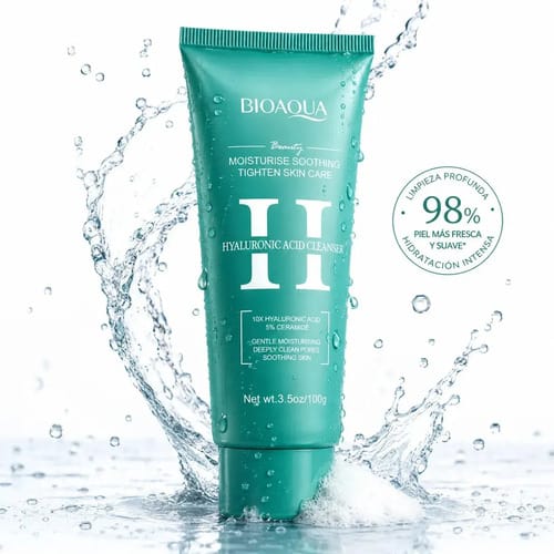 Gel Limpiador Espuma Facial Acido Hialuronico Hidrata Todo Tipo De Piel Día/noche