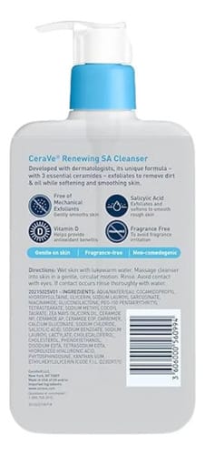 Cerave Limpiador Facial S.a. Tipo De Piel Normal Grasa Día/noche